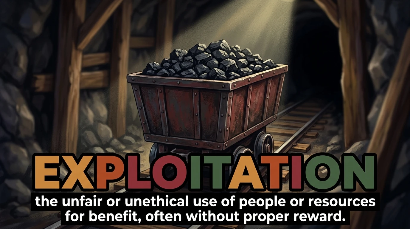 English Illustration for exploitation
